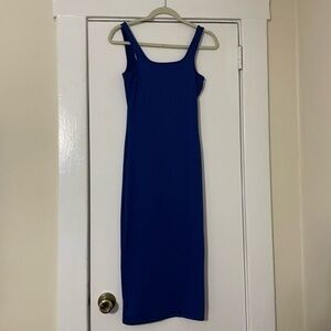Blue bodycon tight maxi dress‎ size Small